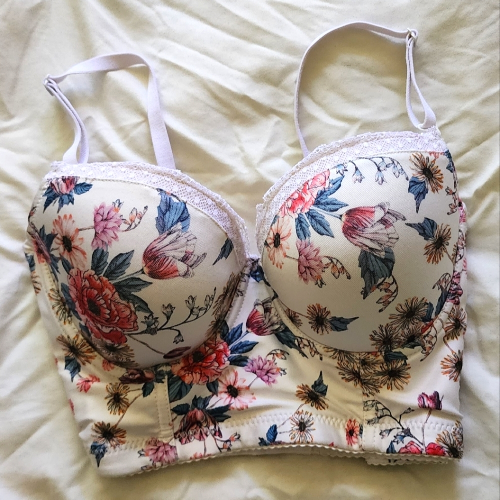 Floral Lace Corset Bra Top